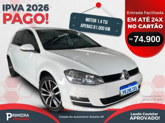 VOLKSWAGEN GOLF 1.4 TSI COMFORTLINE 16V GASOLINA 4P AUTOMÁTICO
