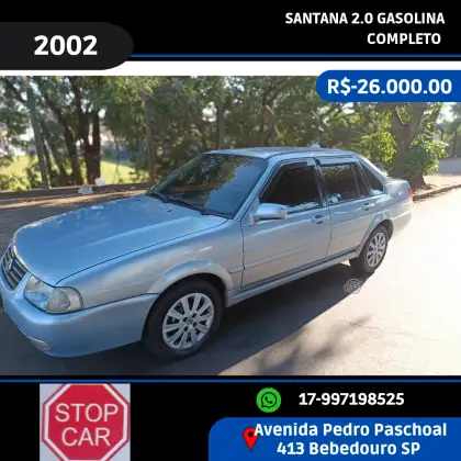 VOLKSWAGEN SANTANA 2.0 MI 8V GASOLINA 4P MANUAL