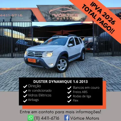 RENAULT DUSTER 1.6 DYNAMIQUE 4X2 16V FLEX 4P MANUAL RENAULT DUSTER 1.6 DYNAMIQUE 4X2 16V FLEX 4P MANUAL