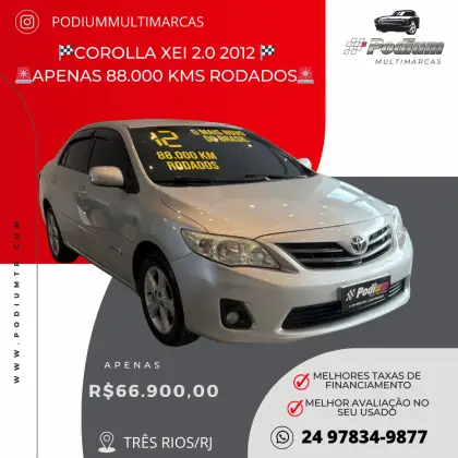 TOYOTA COROLLA 2.0 XEI 16V FLEX 4P AUTOMÁTICO TOYOTA COROLLA 2.0 XEI 16V FLEX 4P AUTOMÁTICO