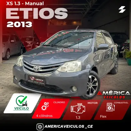 TOYOTA ETIOS 1.3 XS 16V FLEX 4P MANUAL TOYOTA ETIOS 1.3 XS 16V FLEX 4P MANUAL