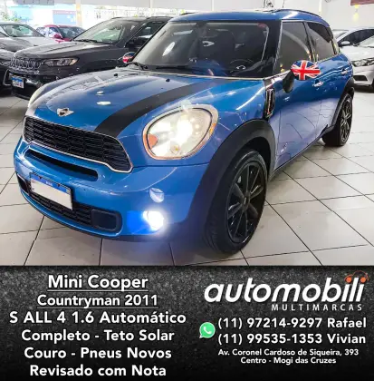 MINI COUNTRYMAN 1.6 S ALL4 4X4 16V 184CV TURBO GASOLINA 4P AUTOMÁTICO MINI COUNTRYMAN 1.6 S ALL4 4X4 16V 184CV TURBO GASOLINA 4P AUTOMÁTICO
