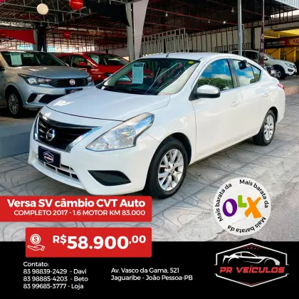 NISSAN VERSA 1.6 16V FLEX SV 4P XTRONIC