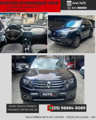 RENAULT DUSTER 2.0 DYNAMIQUE 4X2 16V FLEX 4P AUTOMÁTICO