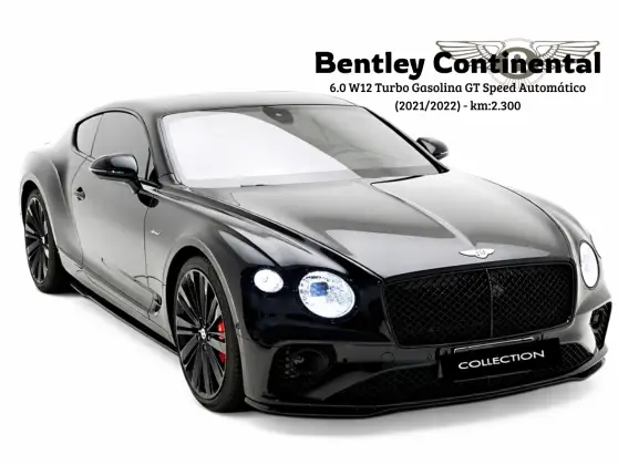 BENTLEY CONTINENTAL 6.0 W12 TURBO GASOLINA GT SPEED AUTOMÁTICO