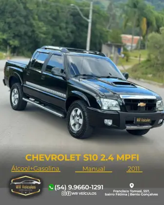 CHEVROLET S10 2.4 MPFI EXECUTIVE 4X2 CD 8V FLEX 4P MANUAL