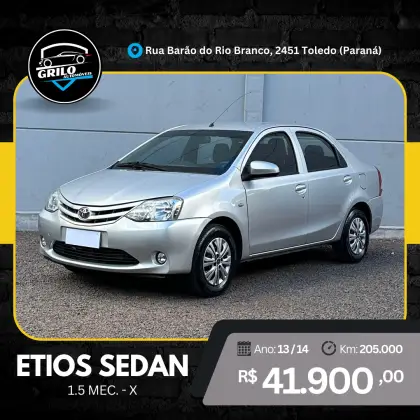 TOYOTA ETIOS 1.5 X SEDAN 16V FLEX 4P MANUAL