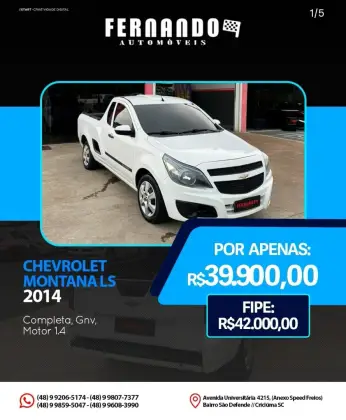 CHEVROLET MONTANA 1.4 MPFI LS CS 8V FLEX 2P MANUAL