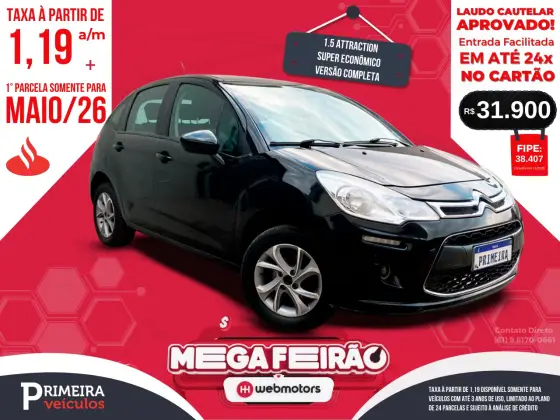 CITROËN C3 1.5 ATTRACTION 8V FLEX 4P MANUAL CITROËN C3 1.5 ATTRACTION 8V FLEX 4P MANUAL