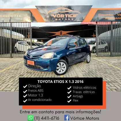TOYOTA ETIOS 1.3 X 16V FLEX 4P MANUAL