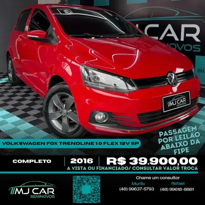 VOLKSWAGEN FOX 1.0 MPI TRENDLINE 12V FLEX 4P MANUAL