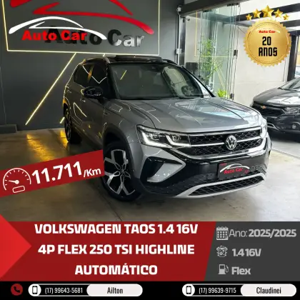 VOLKSWAGEN TAOS 1.4 250 TSI TOTAL FLEX HIGHLINE AUTOMÁTICO VOLKSWAGEN TAOS 1.4 250 TSI TOTAL FLEX HIGHLINE AUTOMÁTICO