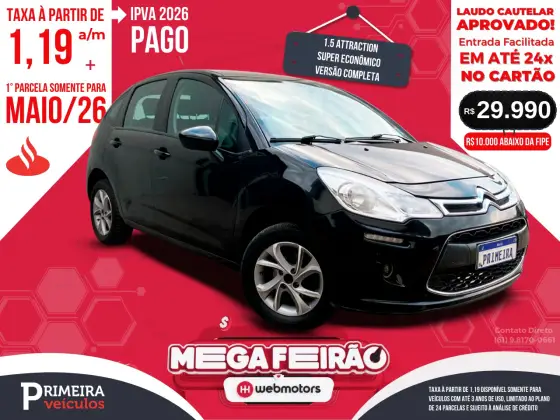 CITROËN C3 1.5 ATTRACTION 8V FLEX 4P MANUAL