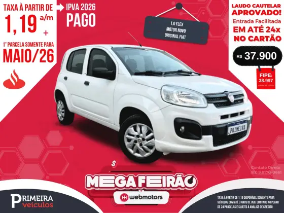 FIAT UNO 1.0 FIREFLY FLEX ATTRACTIVE 4P MANUAL