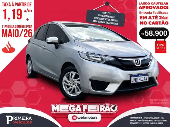 HONDA FIT 1.5 LX 16V FLEX 4P MANUAL