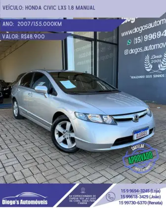 HONDA CIVIC 1.8 LXS 16V GASOLINA 4P MANUAL