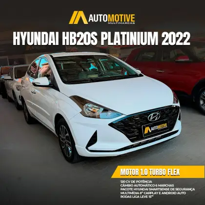 HYUNDAI HB20S 1.0 TGDI FLEX PLATINUM AUTOMÁTICO