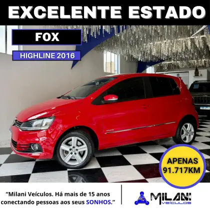 VOLKSWAGEN FOX 1.6 MSI HIGHLINE 16V FLEX 4P MANUAL VOLKSWAGEN FOX 1.6 MSI HIGHLINE 16V FLEX 4P MANUAL