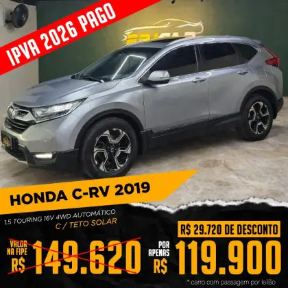 HONDA CRV 1.5 16V VTC TURBO GASOLINA TOURING AWD CVT HONDA CRV 1.5 16V VTC TURBO GASOLINA TOURING AWD CVT