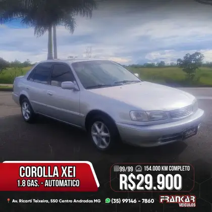 TOYOTA COROLLA 1.8 XEI 16V GASOLINA 4P AUTOMÁTICO TOYOTA COROLLA 1.8 XEI 16V GASOLINA 4P AUTOMÁTICO