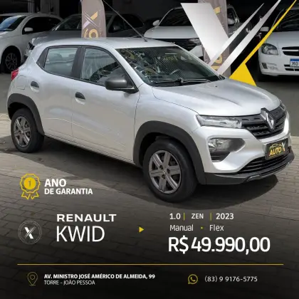 RENAULT KWID 1.0 12V SCE FLEX ZEN MANUAL RENAULT KWID 1.0 12V SCE FLEX ZEN MANUAL