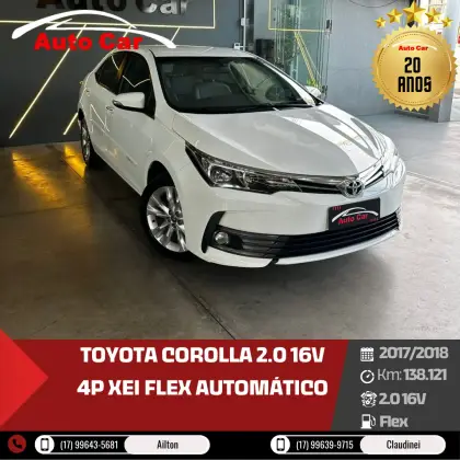 TOYOTA COROLLA 2.0 XEI 16V FLEX 4P AUTOMÁTICO