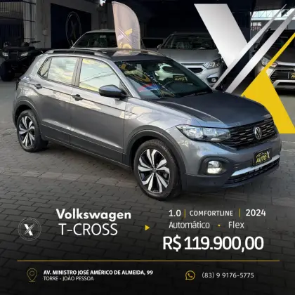 VOLKSWAGEN T-CROSS 1.0 200 TSI TOTAL FLEX COMFORTLINE AUTOMÁTICO