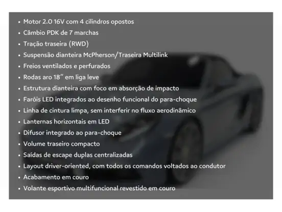 PORSCHE-718-2.0 16V H4 GASOLINA BOXSTER PDK PORSCHE-718-2024