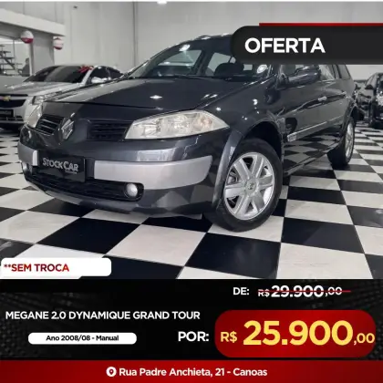 RENAULT MEGANE 2.0 DYNAMIQUE GRAND TOUR 16V GASOLINA 4P MANUAL RENAULT MEGANE 2.0 DYNAMIQUE GRAND TOUR 16V GASOLINA 4P MANUAL