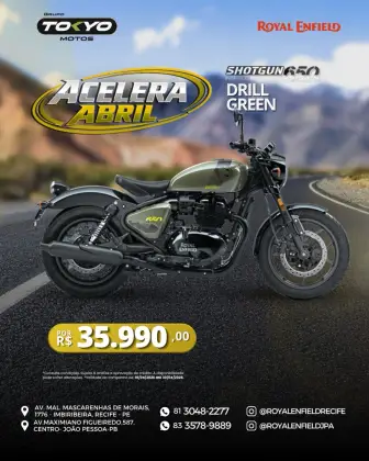 ROYAL ENFIELD SHOTGUN 650 DRILL GREEN 