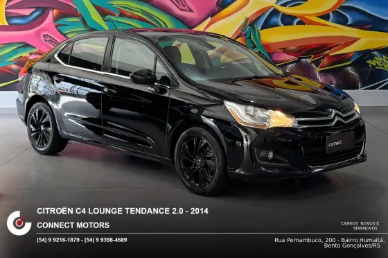 CITROËN C4 LOUNGE 2.0 MPFI TENDANCE 16V FLEX 4P AUTOMÁTICO