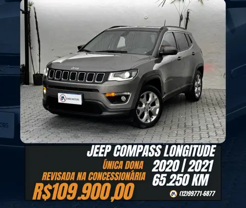 JEEP COMPASS 2.0 16V FLEX LONGITUDE AUTOMÁTICO JEEP COMPASS 2.0 16V FLEX LONGITUDE AUTOMÁTICO