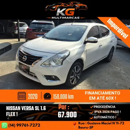 NISSAN VERSA 1.6 16V FLEXSTART SL 4P XTRONIC