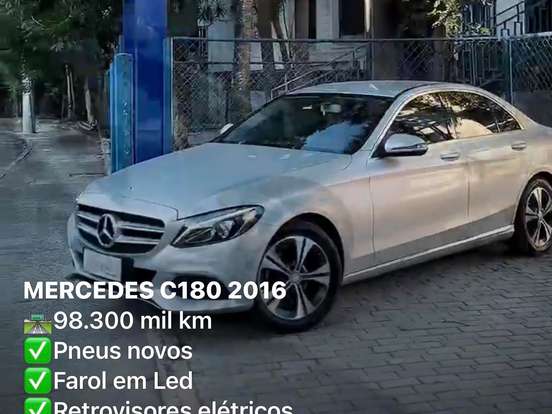 MERCEDES-BENZ-C 180-1.6 CGI AVANTGARDE 16V TURBO GASOLINA 4P AUTOMÁTICO MERCEDES-BENZ-C 180-2016