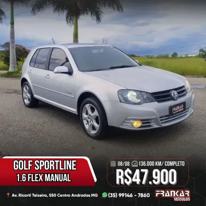 VOLKSWAGEN GOLF 1.6 MI SPORTLINE 8V FLEX 4P MANUAL VOLKSWAGEN GOLF 1.6 MI SPORTLINE 8V FLEX 4P MANUAL