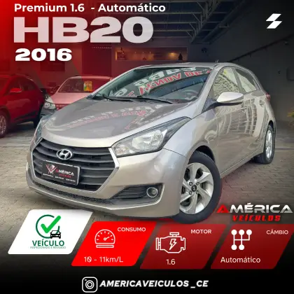 HYUNDAI HB20 1.6 PREMIUM 16V FLEX 4P AUTOMÁTICO