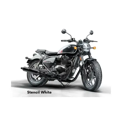 ROYAL ENFIELD SHOTGUN 650 STENCIL WHITE 
