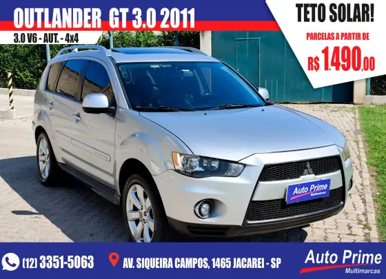 MITSUBISHI OUTLANDER 3.0 GT 4X4 V6 24V GASOLINA 4P AUTOMÁTICO
