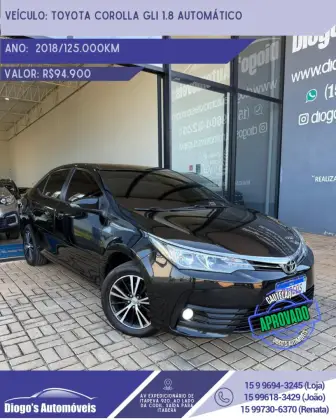 TOYOTA COROLLA 1.8 GLI 16V FLEX 4P AUTOMÁTICO