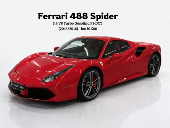 FERRARI 488 SPIDER 3.9 V8 TURBO GASOLINA F1-DCT