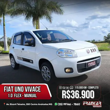 FIAT UNO 1.0 EVO VIVACE 8V FLEX 4P MANUAL FIAT UNO 1.0 EVO VIVACE 8V FLEX 4P MANUAL
