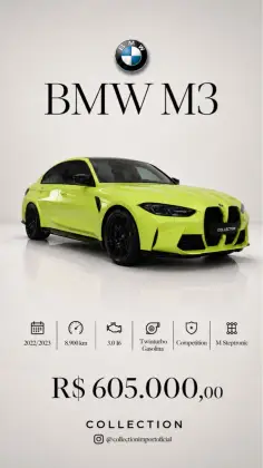 BMW M3 3.0 I6 TWINTURBO GASOLINA COMPETITION M STEPTRONIC