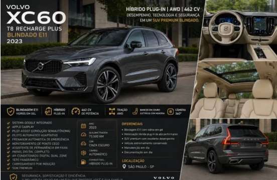 VOLVO-XC60-2.0 T8 RECHARGE PLUS AWD GEARTRONIC VOLVO-XC60-2022
