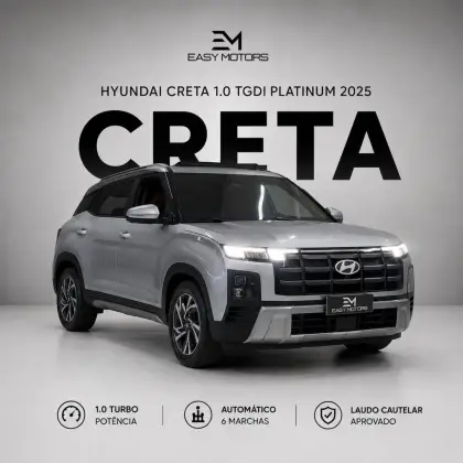 HYUNDAI CRETA 1.0 TGDI FLEX PLATINUM SAFETY AUTOMÁTICO HYUNDAI CRETA 1.0 TGDI FLEX PLATINUM SAFETY AUTOMÁTICO