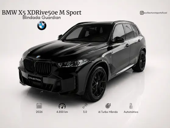 BMW X5 3.0 I6 TURBO HÍBRIDO XDRIVE50E M SPORT AUTOMÁTICO BMW X5 3.0 I6 TURBO HÍBRIDO XDRIVE50E M SPORT AUTOMÁTICO
