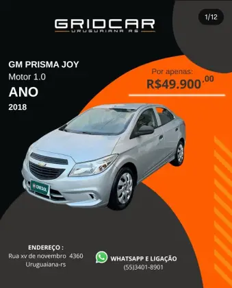 CHEVROLET PRISMA 1.0 MPFI JOY 8V FLEX 4P MANUAL CHEVROLET PRISMA 1.0 MPFI JOY 8V FLEX 4P MANUAL