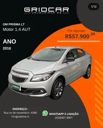 CHEVROLET PRISMA 1.4 MPFI LT 8V FLEX 4P AUTOMÁTICO CHEVROLET PRISMA 1.4 MPFI LT 8V FLEX 4P AUTOMÁTICO