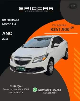 CHEVROLET PRISMA 1.4 MPFI LT 8V FLEX 4P MANUAL CHEVROLET PRISMA 1.4 MPFI LT 8V FLEX 4P MANUAL