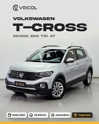 VOLKSWAGEN T-CROSS 1.0 200 TSI TOTAL FLEX SENSE AUTOMÁTICO VOLKSWAGEN T-CROSS 1.0 200 TSI TOTAL FLEX SENSE AUTOMÁTICO