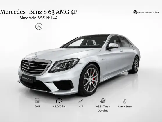 MERCEDES-BENZ S 63 AMG 5.5 L V8 BI-TURBO GASOLINA 4P AUTOMÁTICO